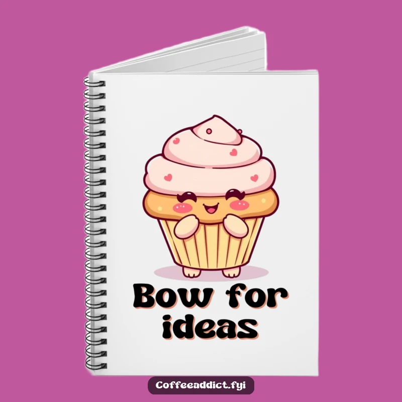 Funny Kawaii Muffin Notebook: Bowing Character Journal for Sweet Ideas
