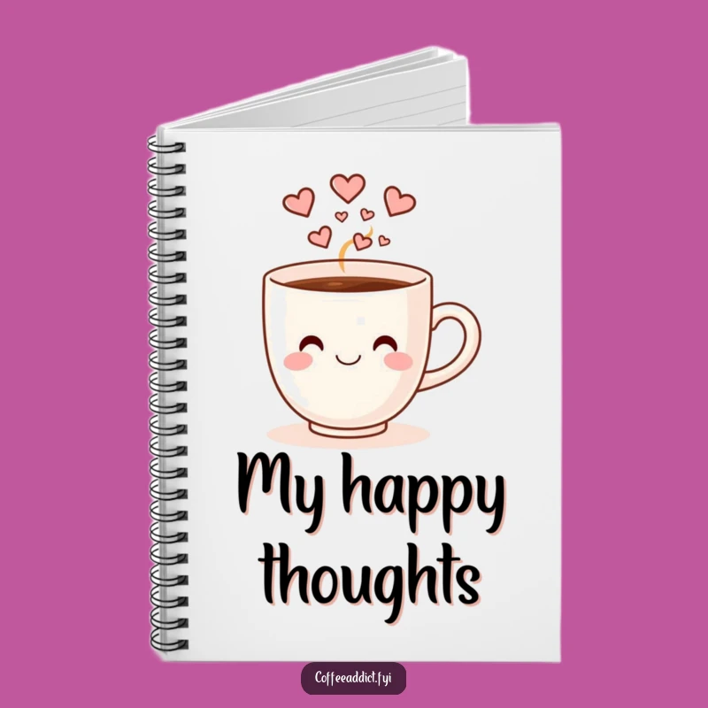 Funny Dancing Coffee Cup Notebook: Heart Steam Journal Gift
