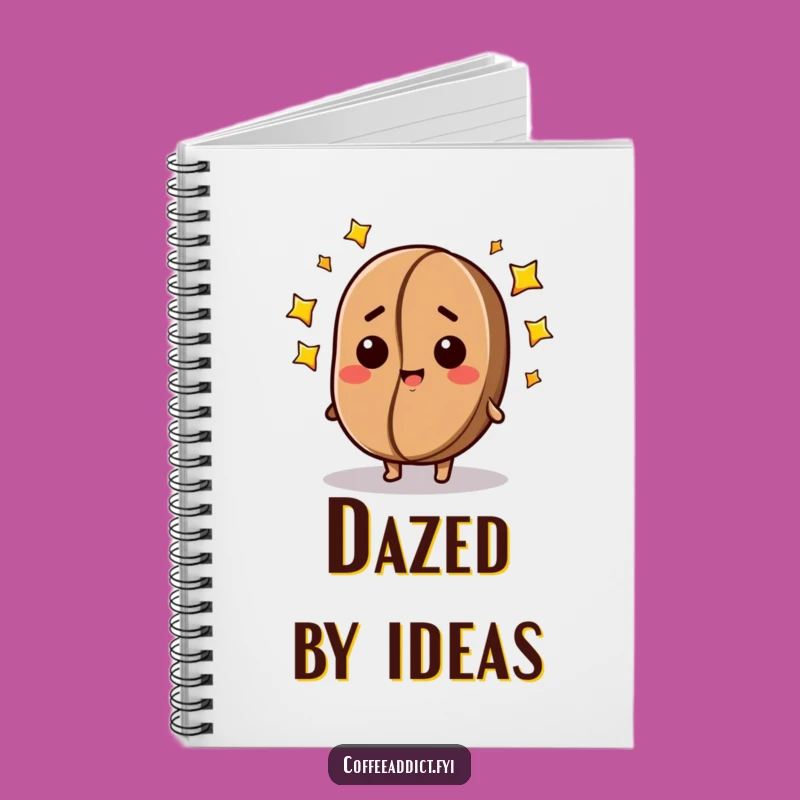 Funny Dazed Coffee Bean Notebook: Starry-Eyed Journal, Creative Ideas