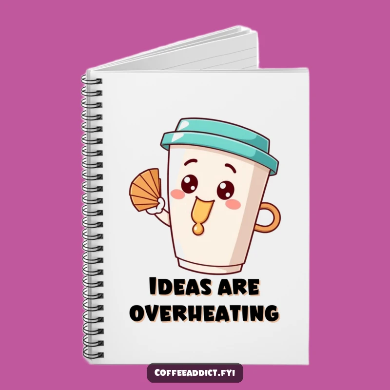 Funny Dribble Coffee Cup Notebook, Hilarious Journal for Coffee Lovers' Thoughts