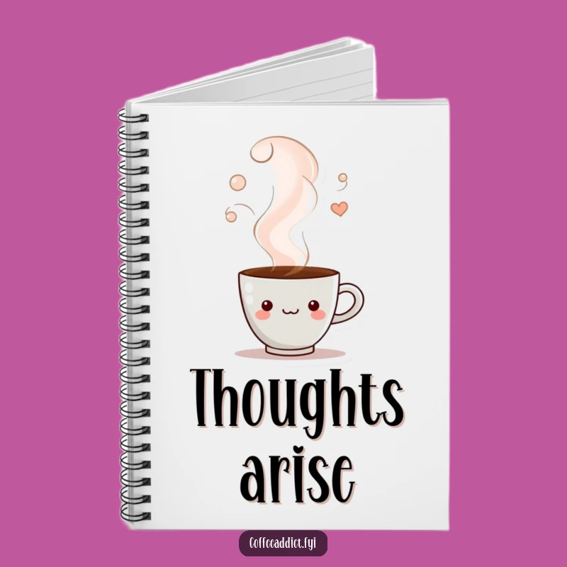 Funny Peeking Coffee Cup Notebook for Mysterious Notes and Ideas