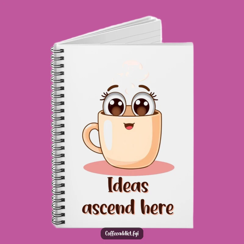Funny Floating Coffee Mug Notebook: Jot Down Ideas with Caffeinated Flair