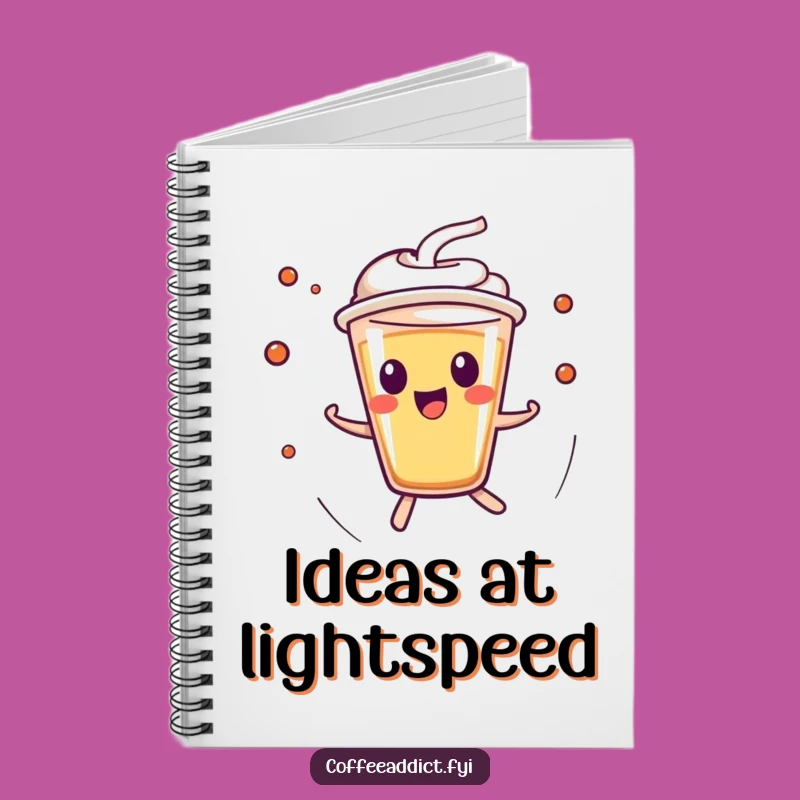 Funny Kawaii Espresso Shot Notebook - Zippy Ideas, Energetic Writing Gift