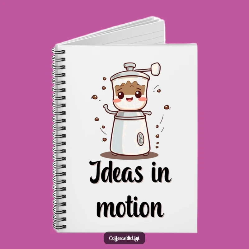 Funny Kawaii Coffee Grinder Notebook, Creative Grumbled Gift for Ideas