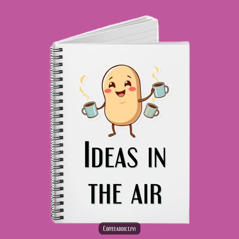 Funny Coffee Bean Juggling Notebook for Capturing Brilliant Ideas