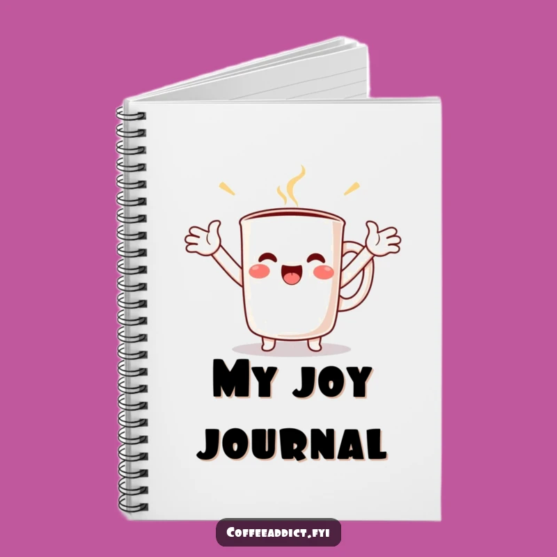 Funny Kawaii Coffee Mug Notebook - Write Your Joyful Thoughts, Great Gift
