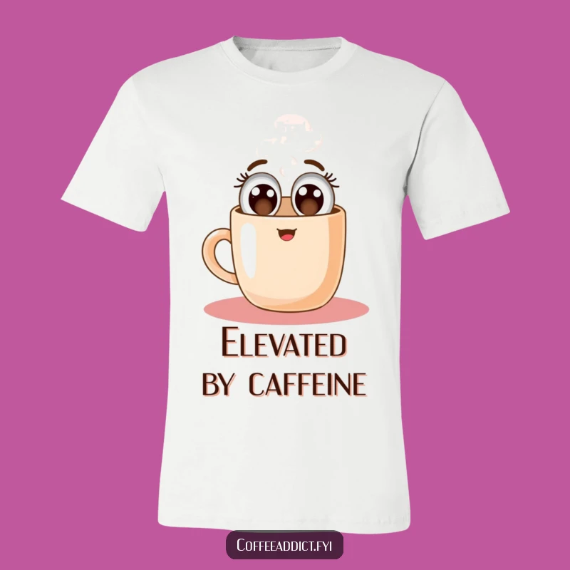 Funny Floating Coffee Mug T-Shirt: Joyful Caffeine Lift Gift