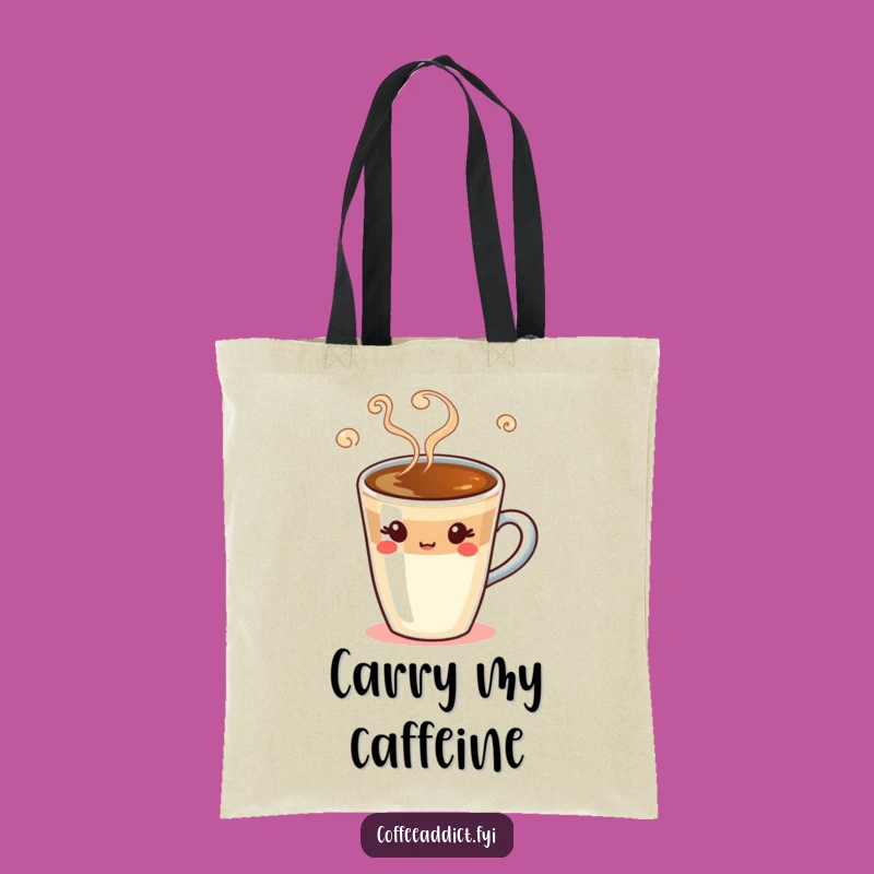 Funny Espresso Shot Tote Bag: Carry Your Essentials with a Silly Winking Coffee Drink Design