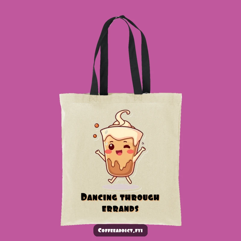 Funny Coffee Drip Tote Bag - Dancing Design, Chic & Practical Carryall