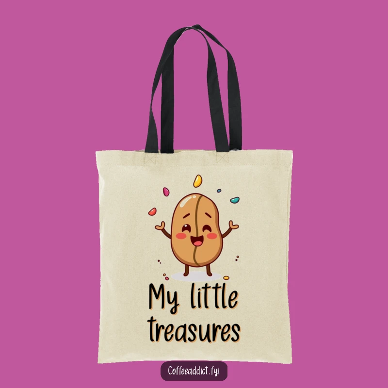 Funny Coffee Bean Tote Bag: Carry Your Day with Juggling Humor