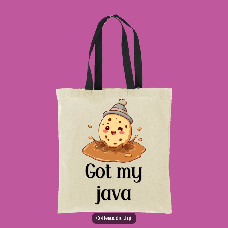 Funny Cookie Coffee Tote Bag: Perky Splashy Bag for Daily Errands