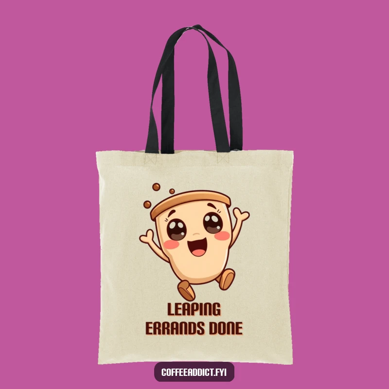 Funny Kawaii Coffee Leap Tote Bag - Carry Your Joy and Essentials Stylishly